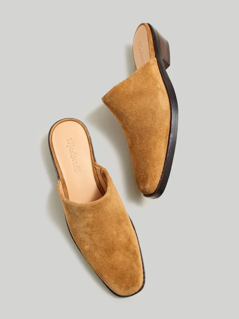 Madewell womens the Jesse western mule Suede Slip-On Loafers in Tan